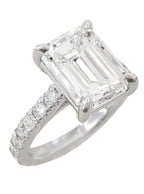 Verde 5ct IGI Certified Lab Grown Solitaire Emerald Cut Diamond Ring