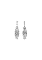 18ct white gold & white diamond Briolette chandelier earrings