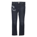 Blumarine Denim Jeans With Silver Embellished Lizards