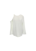 Ivory crepe blouse