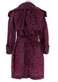 Louis Vuitton Purple Leopard Print Trench Coat