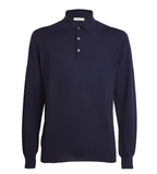 John Smedley Extra Fine Merino Long-Sleeve Herbie Polo Shirt