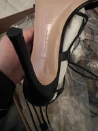 Gianvitto Rossi Black Leather Giza 105 Heeled Sandals
