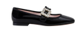 Roger Vivier Tres Vivier Strass Patent Leather Ballerina Flats