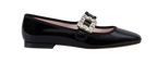 Roger Vivier Tres Vivier Strass Patent Leather Ballerina Flats