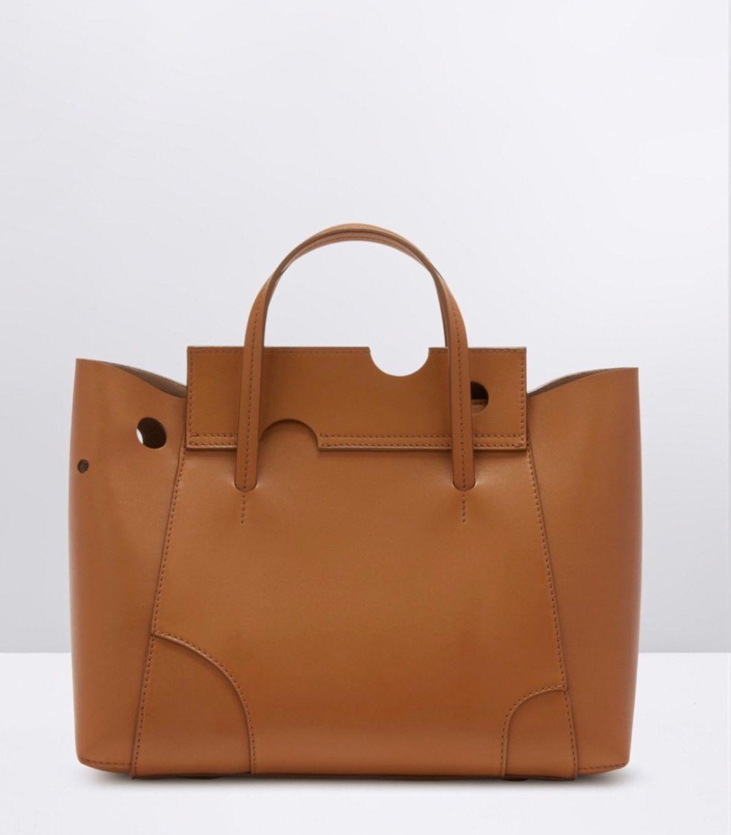 Brown Leather Burrow 32 Tote Bag