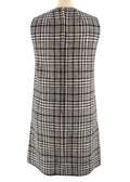 Dolce & Gabbana Grey Plaid Woollen Mini Dress