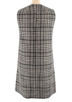 Dolce & Gabbana Grey Plaid Woollen Mini Dress