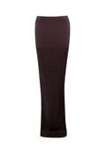 Aya Muse Brown Ribbed Maxi Skirt