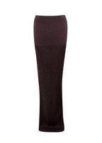 Aya Muse Brown Ribbed Maxi Skirt