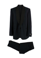 Corneliani Black Extra Fine Wool Single Breasted Suit