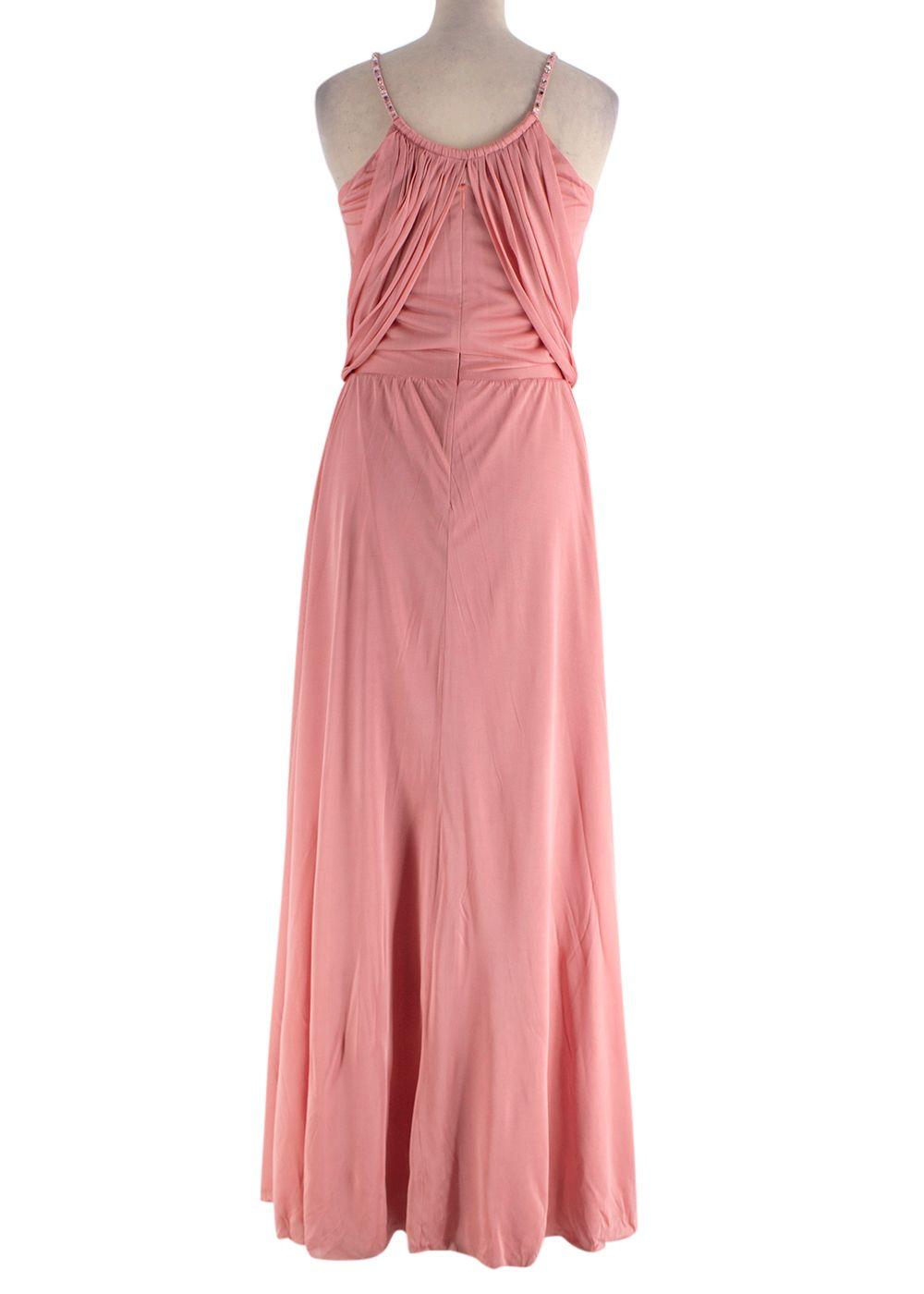 Emilio Pucci Embellished  Belted Pink Maxi Dress