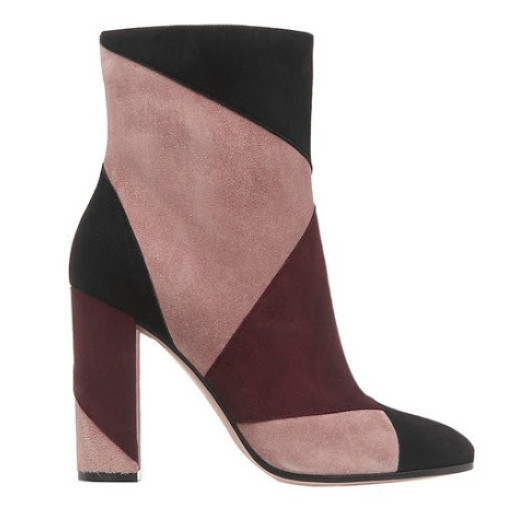 Gianvito Rossi Suede Patchwork Ankle Boots
