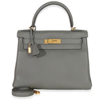 Hermès Kelly 28 Gris Meyer Clemence GHW