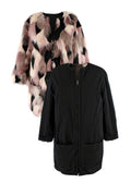 Nina Ricci Reversible Patchwork Faux Fur Coat
