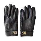 Dolce & Gabbana DG Black Leather Gloves
