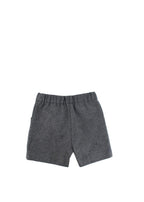 Kids 10Y Grey Wool Button Down Shorts