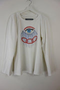 Ivory Evil Eye Print Cotton Jersey Sweatshirt