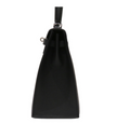 Hermès Kelly 25 Black Epsom With Silver Hardware