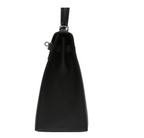 Hermès Kelly 25 Black Epsom With Silver Hardware