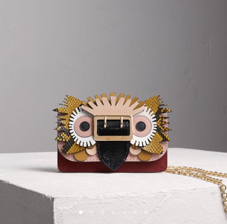 Burberry Python & Leather Mini Beast Bag
