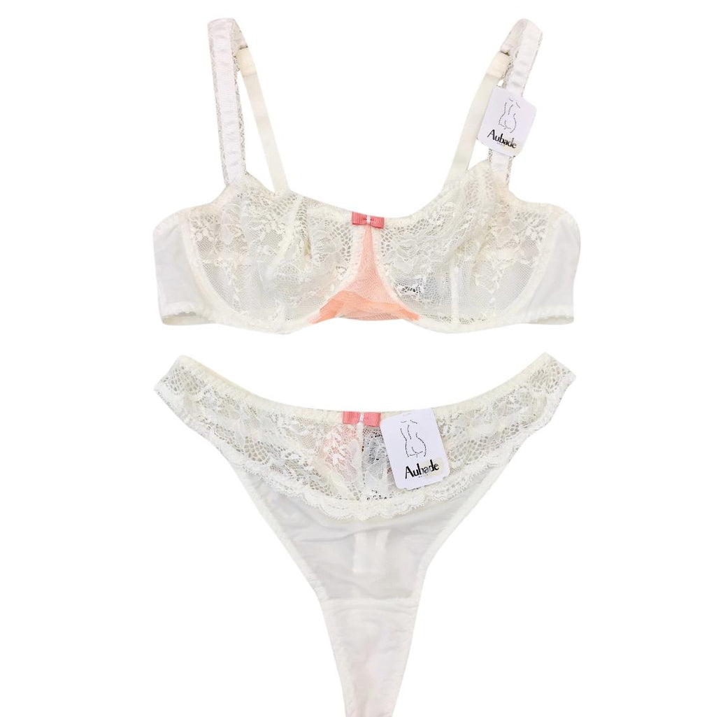 Aubade Swan Lace Underwired Bra & Tanga Set