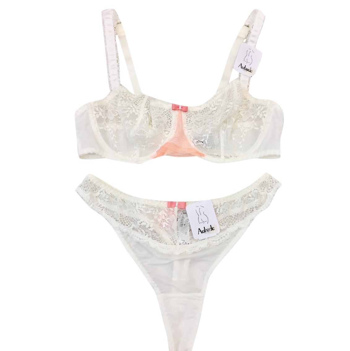 Aubade Swan Lace Underwired Bra & Tanga Set