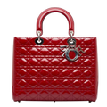 Dior Red Patent Leather Large Lady Dior