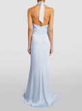 Lapointe Halterneck Twist-Detail Gown