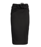 Magda Butrym Floral-Appliqué Pencil Skirt