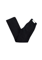 Black Distressed Straight Leg Jeans