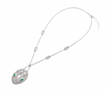 Dimaond And Emerald Serpenti Necklace