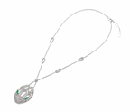 Dimaond And Emerald Serpenti Necklace