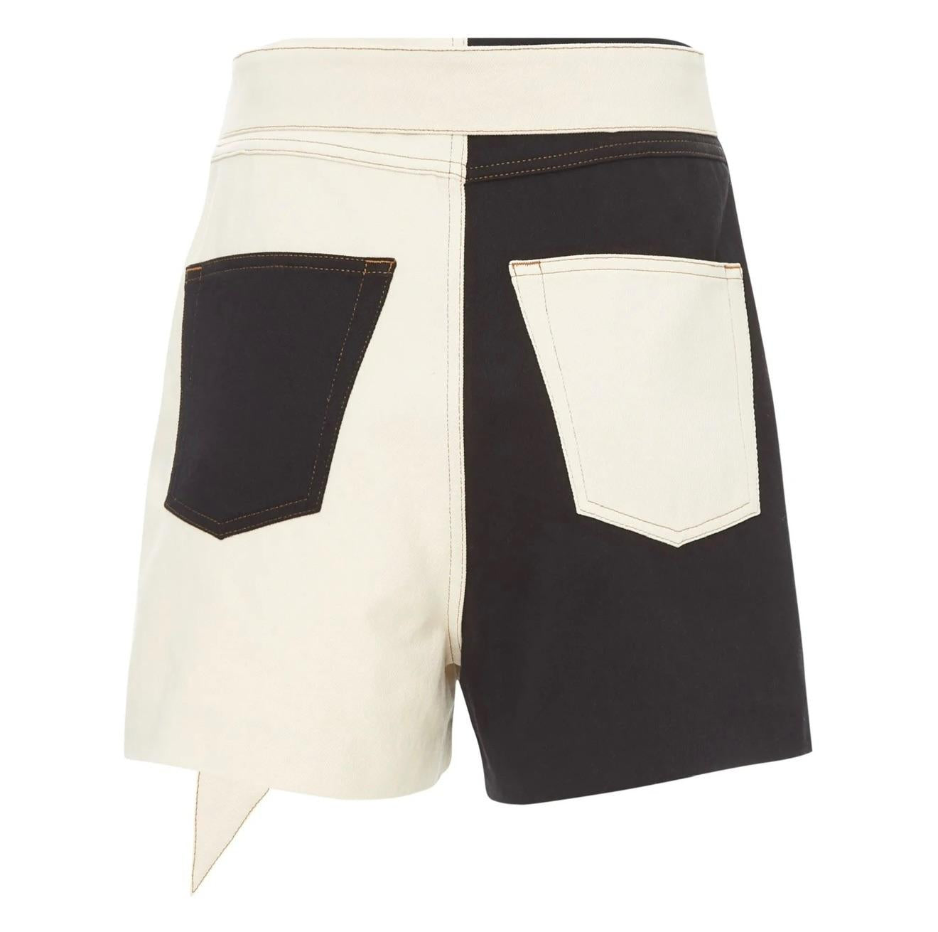 NANUSHKA Dyna Organic Cotton Denim Patchwork Skirt