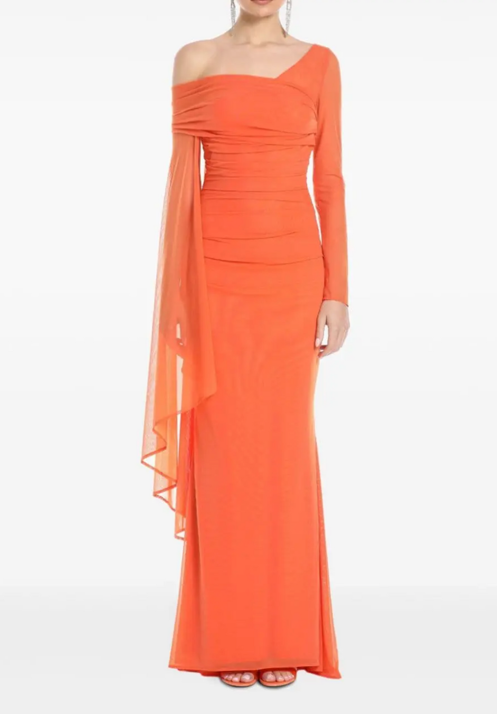 Talbot Runhof Asymmetric Metallic Gown