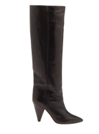Isabel Marant Black Leather Lybill Leather Boots