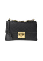 Black Guccissima Medium Padlock Shoulder Bag