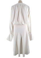 Khaite White Connie Midi Dress