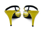 Gucci Yellow Leather Heeled Mules