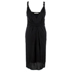 D Exterior Black Ruched Dress