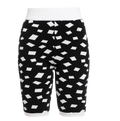 Balmain Black and White Jacquard Cycling Shorts