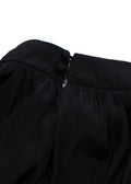 Lanvin Black Pleated Shell Peplum Blouse