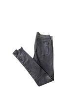 Grey Stretch Leather Trousers