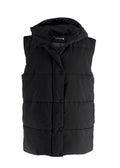 Givenchy Logo Black Sleeveless Hooded Puffer Jacket