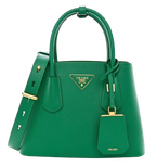 Emerald Green Double Saffiano Mini Bag