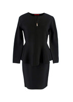 Carolina Herrera Black Peplum Skirt Suit