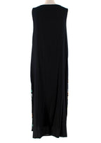 Black Crepe Sequinned Shift Dress
