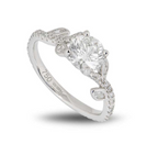 Bespoke 18ct White Gold Brilliant Cut Diamond Ring