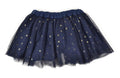 Navy & gold polka-dot tulle skirt