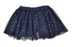 Navy & gold polka-dot tulle skirt